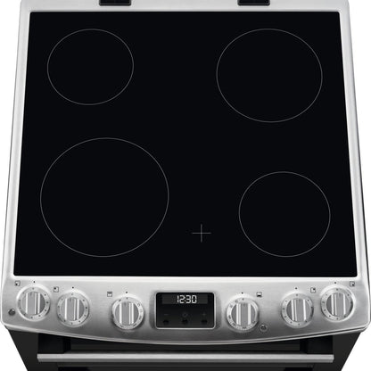 AEG 5000 Series CCX6530ACM 60cm Double Oven Electric Cooker with Ceramic Hob Stainless Steel
