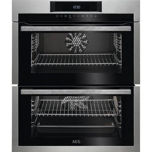 AEG 6000 Series DUE731110M Surround Cook Built Under Electric Double Integrated Oven in Stainless Steel