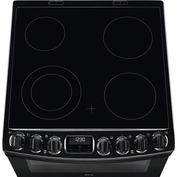 AEG CCB6741ACB Steam Bake 60cm Freestanding Electric Cooker with Ceramic Hob in Black