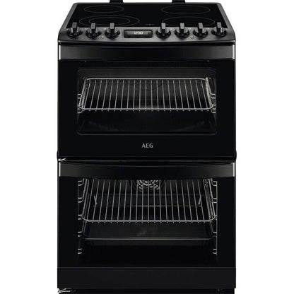 AEG CCB6741MCB 6000 Series Steam Bake 60cm Freestanding Electric Cooker with Ceramic Hob in Black