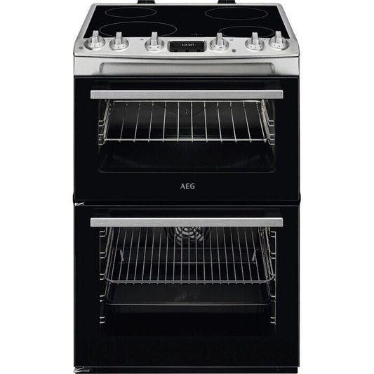 AEG CCX6540ACM 5000 Surround Cook 60cm Freestanding Electric Cooker with Ceramic Hob in Stainless Steel