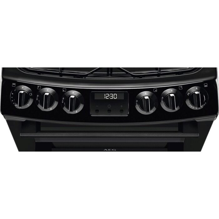 AEG CGX1130ACB 55cm Freestanding Gas Cooker with Double Oven in Black