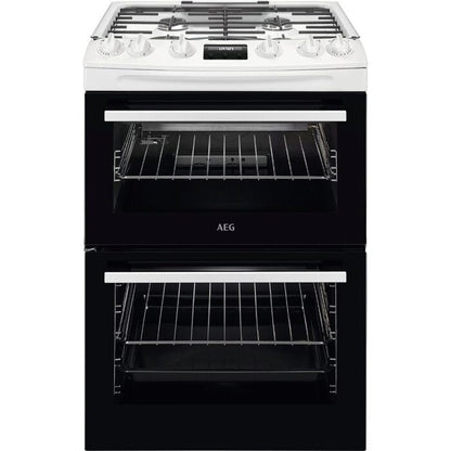 AEG CGX6130ACW 60cm Freestanding Gas Cooker with Double Oven in White