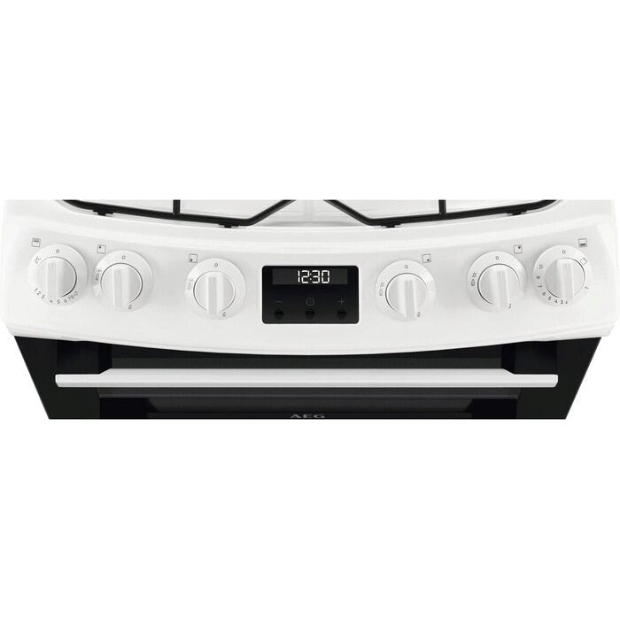 AEG CGX6130ACW 60cm Freestanding Gas Cooker with Double Oven in White