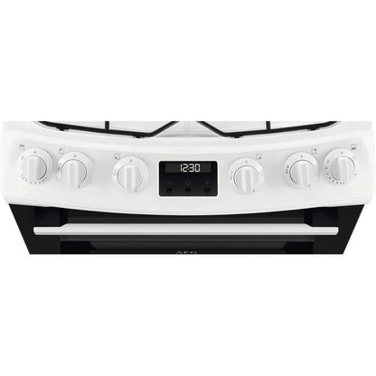 AEG CGX6130ACW 60cm Freestanding Gas Cooker with Double Oven in White