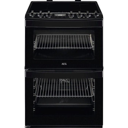 AEG CIB6743ACB 6000 Series Steam Bake 60cm Freestanding Electric Cooker with Induction Hob in Black