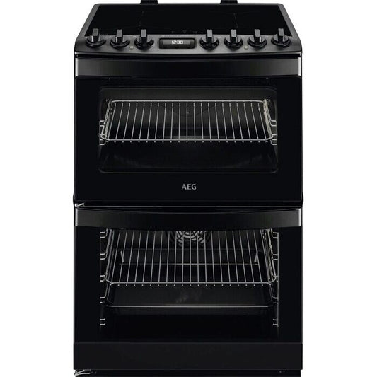 AEG CIB6743MCB 6000 Series Steam Bake 60cm Freestanding Electric Cooker with Induction Hob in Matt Black