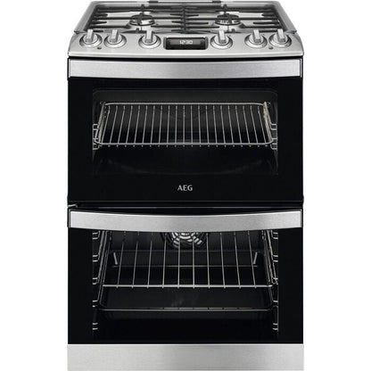 AEG CKB6541ACM 60cm 5000 Series Surround Cook Dual Fuel Freestanding Cooker With Double Oven in Stainless Steel