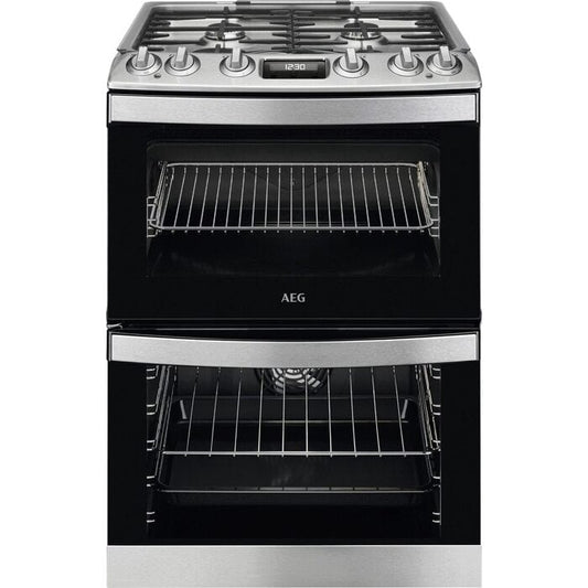 AEG CKB6541ACM 60cm 5000 Series Surround Cook Dual Fuel Freestanding Cooker With Double Oven in Stainless Steel